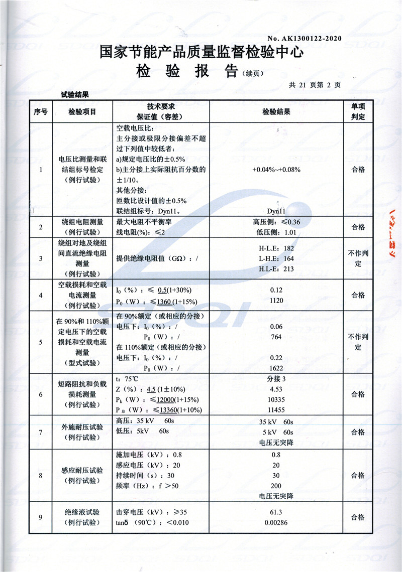 高低压试验报告-S11-1250浪卡子浪卡子浪卡子油浸式变压器-2.jpg